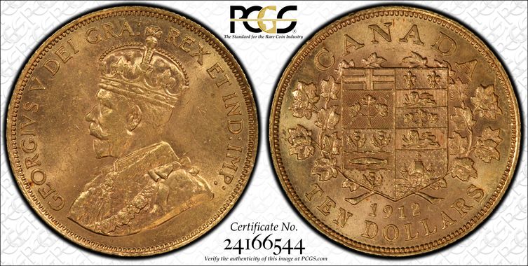 1912 Canada $10 Gold Coin