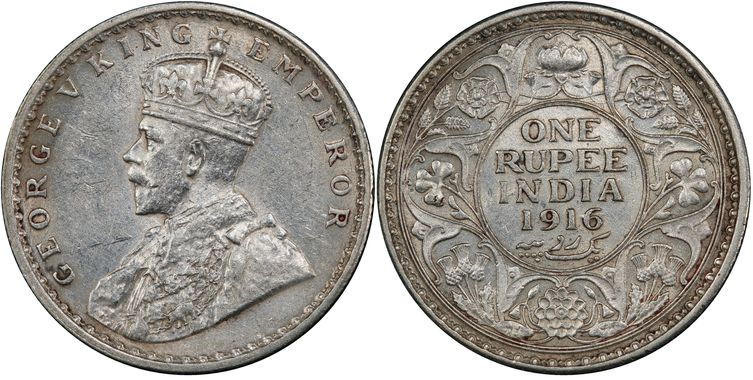 1916 India One Rupee